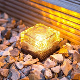 Eckige Solar-Bodeneinbauleuchte für den Garten