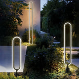 Elegante LED-Erdspießleuchte mit ovalem Design für den Garten