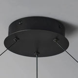 Moderner schwarzer Kronleuchter aus Opalglas für das Esszimmer