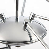Moderner Kronleuchter in Silber mit Glaskugeln fürs Wohnzimmer