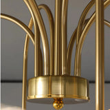 Designer-Kronleuchter Gold im modernen Stil mit Glasschirmen für Wohnzimmer