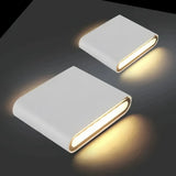 Moderne flache LED Wandleuchte für Flur und Treppenhaus aus Metall