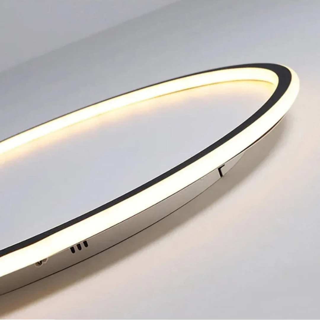 Flache runde LED-Deckenleuchte in Schwarz, 20 cm, dimmbar