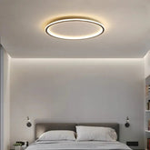 Flache runde LED-Deckenleuchte in Schwarz, 20 cm, dimmbar