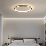 Flache runde LED-Deckenleuchte in Schwarz, 20 cm, dimmbar