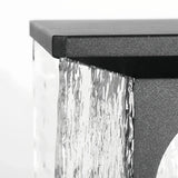 Garten Solarleuchte mit schwarzem Design in Wasserwellen-Optik