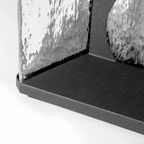 Garten Solarleuchte mit schwarzem Design in Wasserwellen-Optik