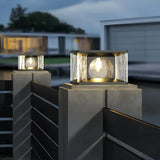 Garten Solarleuchte mit schwarzem Design in Wasserwellen-Optik