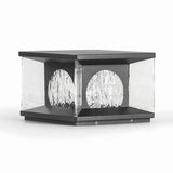 Garten Solarleuchte mit schwarzem Design in Wasserwellen-Optik