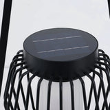 Gartenlaterne modern aus schwarzem Metall tragbar