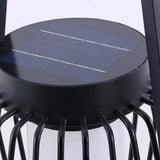 Gartenlaterne modern aus schwarzem Metall tragbar