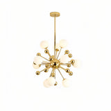 Goldener Sputnik-Kronleuchter mit LED für Esszimmer, Modern