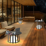 Große Solar-Gartenlaterne mit integriertem Tisch, IP65