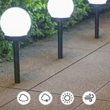 Solar-LED-Gartenleuchte Kugel mit Erdspieß, IP65