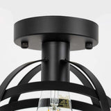 Industrial Deckenleuchte aus schwarzem Metall, kugelförmiges Design, für Flur