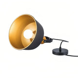 Industrial Pendelleuchte Schwarz-Gold aus Metall für Esszimmer