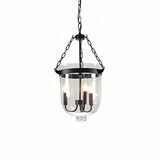 Industrial Pendelleuchte aus Glas und Metall, Schwarz, für Esszimmer