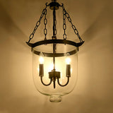 Industrial Pendelleuchte aus Glas und Metall, Schwarz, für Esszimmer