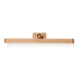 Frontansicht der Holz-Wandleuchte mit Wandhalterung