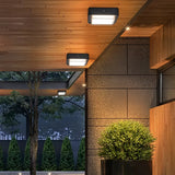 Moderne LED-Deckenleuchte in Schwarz für Terrasse und Balkon