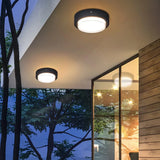 Moderne LED-Deckenleuchte in Schwarz für Terrasse und Balkon