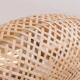 Kleiner Bambus-Deckenventilator mit Licht im Vintage-Stil