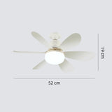 Kleiner Deckenventilator mit Licht, Fernbedienung