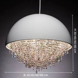 Kristall Pendelleuchte Kugel mit LED für Esszimmer