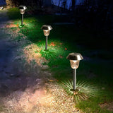 LED-Solar-Erdspießleuchte für den Garten, Edelstahl, IP65