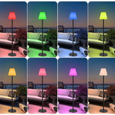 LED-Solar-Stehlampe für Terrasse und Garten, RGB-Farbwechsel
