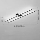 LED Deckenleuchte länglich – Modernes Design aus Metall