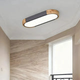 LED-Deckenleuchte oval – skandinavisch, dimmbar, aus Holz