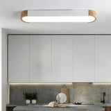 LED-Deckenleuchte oval – skandinavisch, dimmbar, aus Holz
