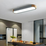 LED-Deckenleuchte oval – skandinavisch, dimmbar, aus Holz