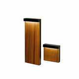 LED Designer-Wegeleuchte für den Garten in Holzoptik, IP65, 22 / 58 cm
