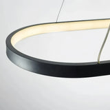 LED Pendelleuchte für den Esstisch oval modern dimmbar aus Metall