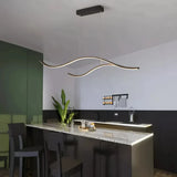 LED Pendelleuchte in Wellenform, modern und dimmbar, für Esszimmer