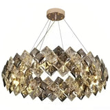 Moderne LED Kristall-Ring Pendelleuchte, Dimmbar für Wohnzimmer