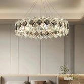 LED-Kristall-Ring-Pendelleuchte im modernen Design