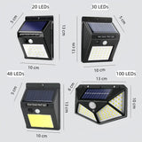 LED Solar-Außenwandleuchte mit Bewegungsmelder, IP65