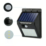 LED Solar-Außenwandleuchte mit Bewegungsmelder, IP65