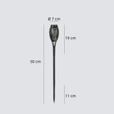 LED Solar-Erdspießleuchte für den Garten, IP65, Schwarz