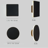 LED Außenwandleuchte aus Metall – Modernes Design, IP65 wasserdicht
