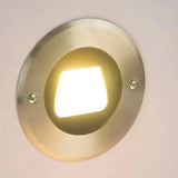 LED Außen-Wandeinbauleuchte rund IP65 aus Edelstahl