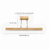 Bad-Wandleuchte aus Holz im skandinavischen Design, verstellbar, IP44