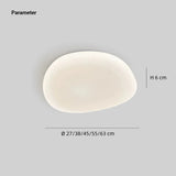 LED Deckenlampe Steindesign Weiß für Schlafzimmer