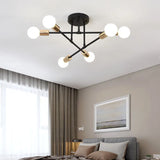 6 flammige Deckenleuchte im modernen Kugeldesign für Esszimmer
