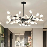 LED Kronleuchter modern mit Blattdesign für das Wohnzimmer