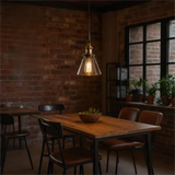 Glas Pendelleuchte Retro für Esstisch