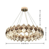 LED Ring Pendelleuchte aus Kristall im modernen Design